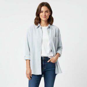 St. John's Bay Light Blue Oxford Button Down Shirt - Plus Size 22W